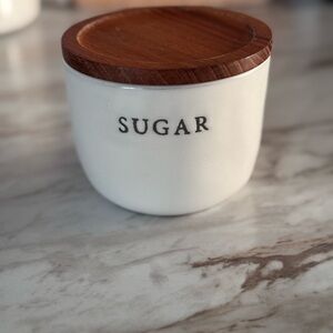 Hearth and Hand Magnolia Sugar Container With Wooden Lid